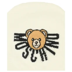 Teddy Bear Logo Ivory Beanie Hat
