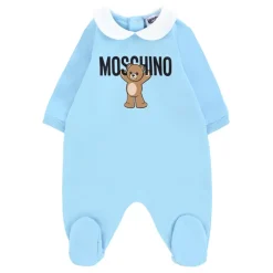 Teddybeer Rompers in lichtblauw