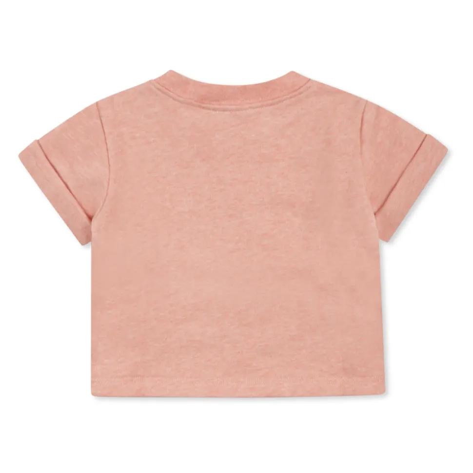 T-shirt met kersen- en bloemenprint