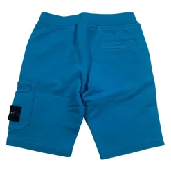 Turquoise Bermuda Shorts met Logo Appliqué