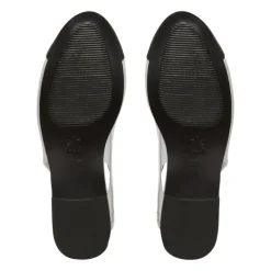 Tweekleurige leren balletflats