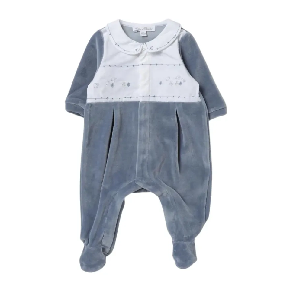 Velours Geborduurd Baby Overall