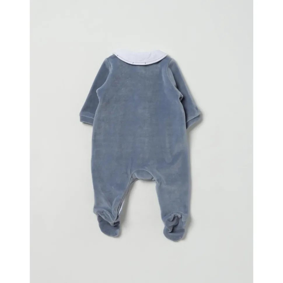 Velours Geborduurd Baby Overall