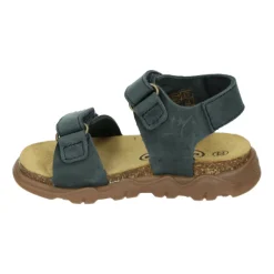 Verstelbare Blauwe Sandaal met Rubberen Zool