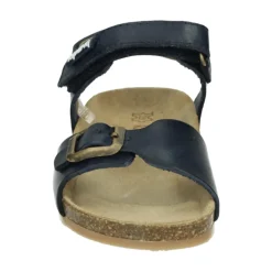 Verstelbare Sandaal in Blauw Leer