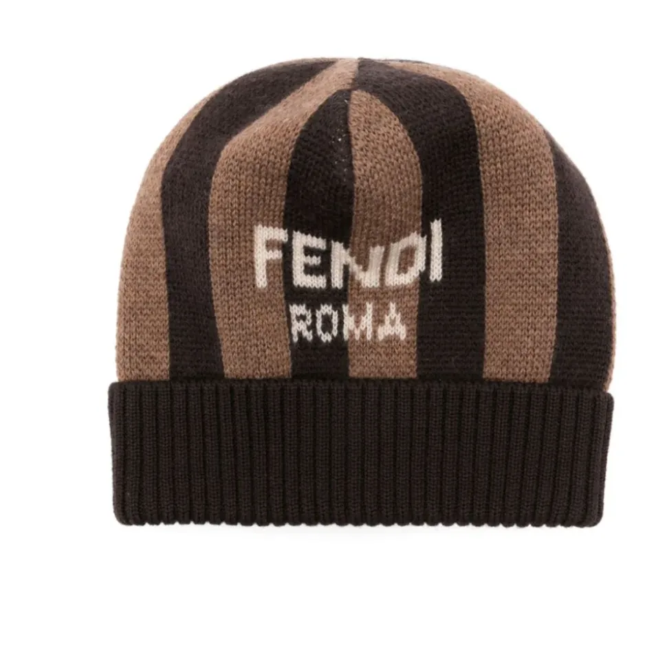 Verticaal gestreepte hoed