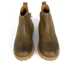 Vintage Bruine Enkellaarzen met Logo