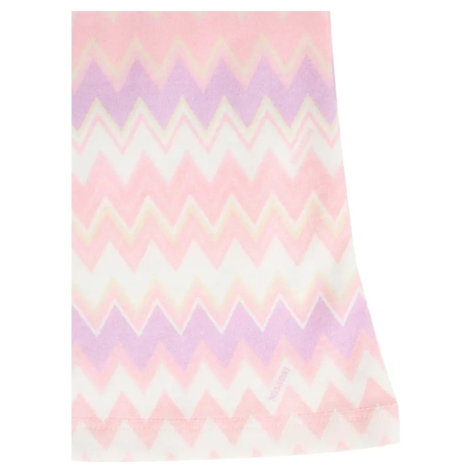 Wijd uitlopende Roze Chevron Patroon Katoenen Leggings