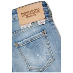 Wijde, heldere ripped jeans - Paige