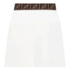 Wijde Pijpen Broek met Logo Tailleband