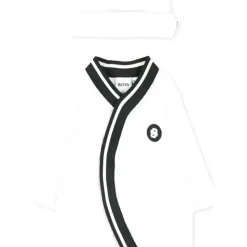 Wit Chenille Babypak en Hoed Set