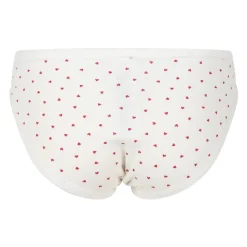 Wit Geribbeld Slipjes Set met Harten