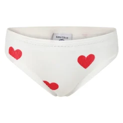 Wit Geribbeld Slipjes Set met Harten