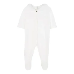 Wit Pyjama Set met Slabbetjes en Hoed