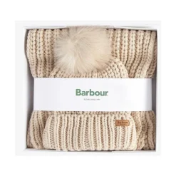 Wit Stof Sjaal en Hoed Set