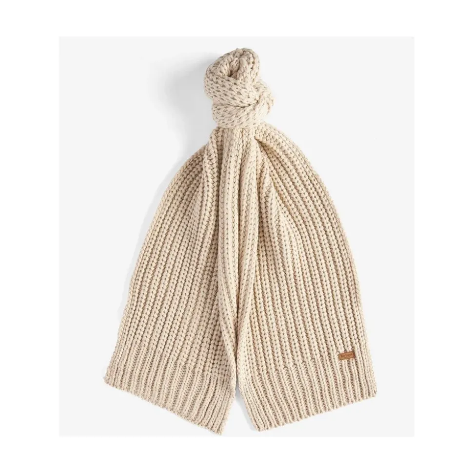 Wit Stof Sjaal en Hoed Set