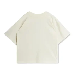 Wit T-shirt met een geborduurd patroon