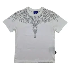 Wit T-shirt met kristalprint