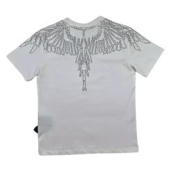 Wit T-shirt met kristalprint