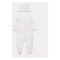 Witte Baby Romper met Muts