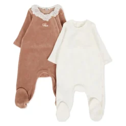 Witte Babygrow Set met Geborduurd Logo