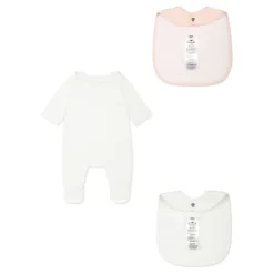 Witte Babygrow Set met Slabbers