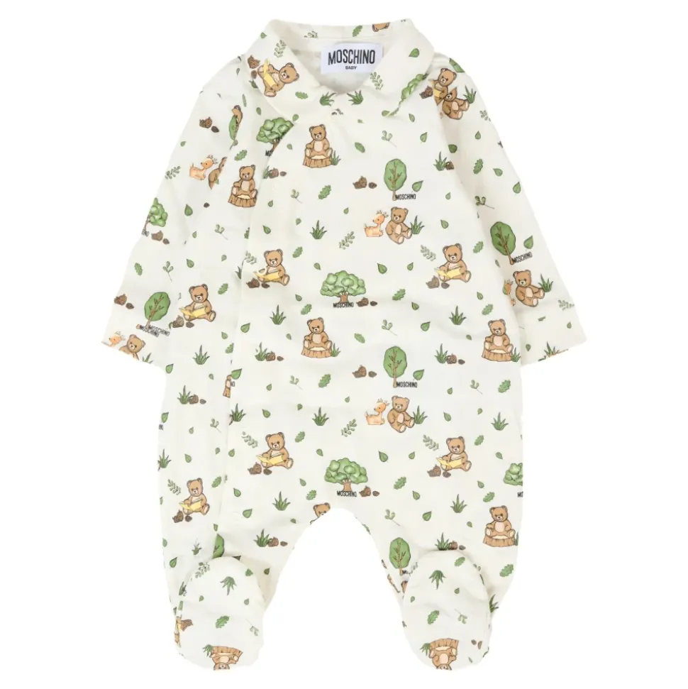 Witte Babygrow Set met Teddy Bear Print