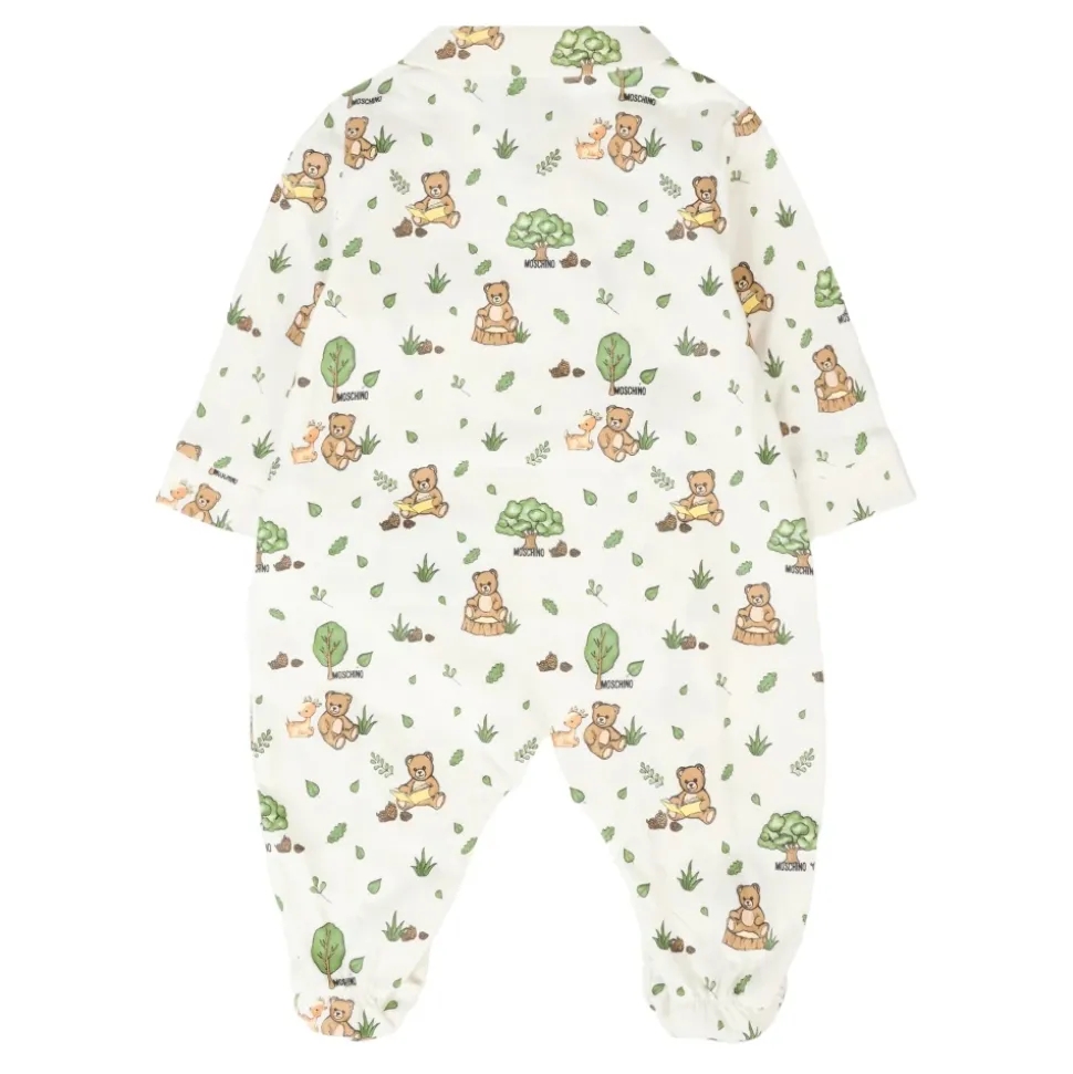 Witte Babygrow Set met Teddy Bear Print