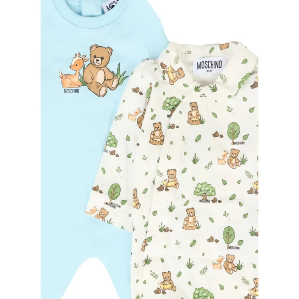 Witte Babygrow Set met Teddy Bear Print