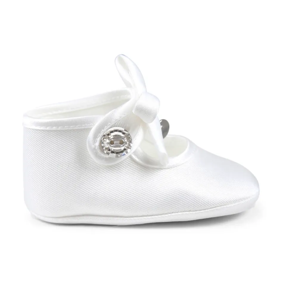 Witte Balletflats met Enkelband