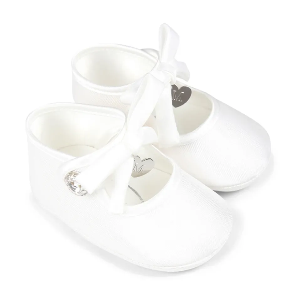 Witte Balletflats met Enkelband