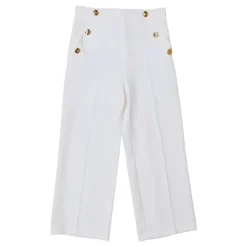 Witte broek met uitlopende pijpen