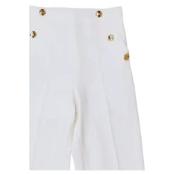 Witte broek met uitlopende pijpen