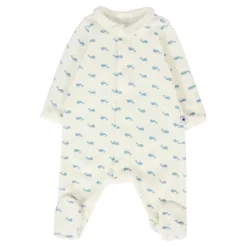 Witte Chenille Jumpsuit met Blauwe Walvis