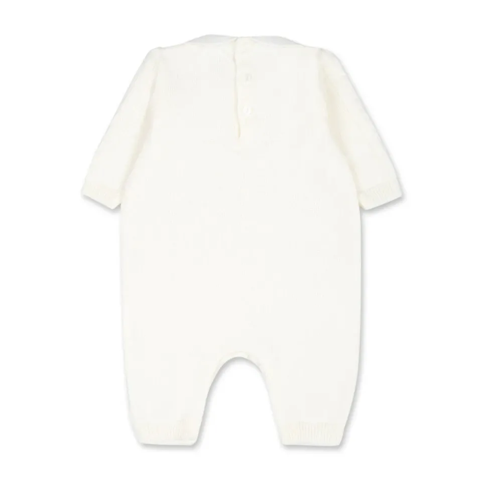 Witte Diamantpatroon Wollen Babypak