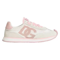 Witte en roze sneakers