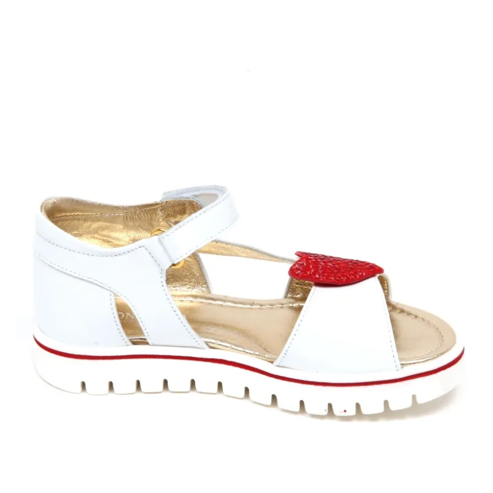 Witte Hart Sandaal Schoen met Strass