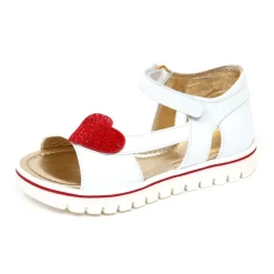 Witte Hart Sandaal Schoen met Strass