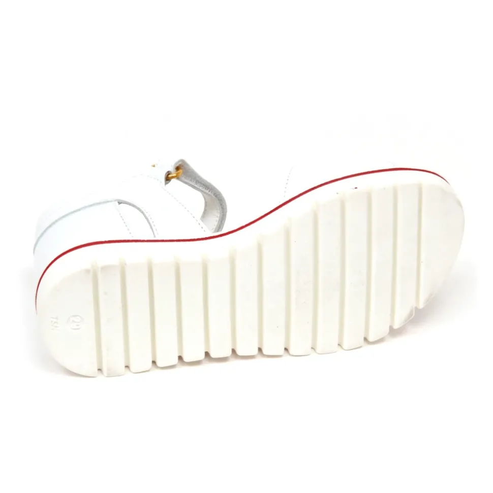 Witte Hart Sandaal Schoen met Strass