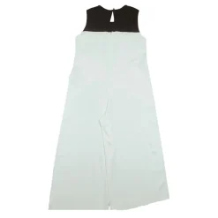 Witte jumpsuit met wijde pijpen en strik