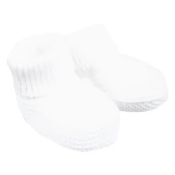 Witte Katoenen Baby Slofjes