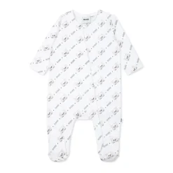 Witte Katoenen Babygrow Slabber Muts Set