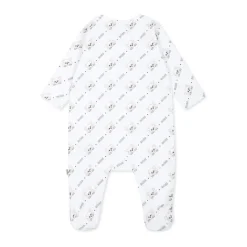 Witte Katoenen Babygrow Slabber Muts Set