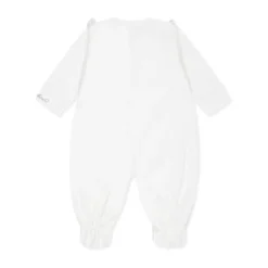 Witte Katoenen Babypak met Rozenversiering