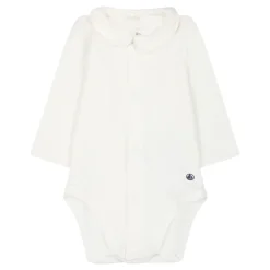 Witte Katoenen Body met Lange Mouwen