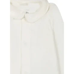 Witte Katoenen Body met Lange Mouwen