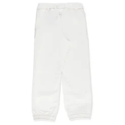 Witte Katoenen Broek met Logo Riem