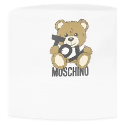 Witte Katoenen Cloche met Teddybeer