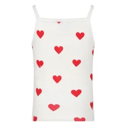 Witte katoenen hemdjes met rood logo