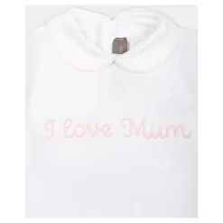 Witte Katoenen Jurk met Borduurwerk